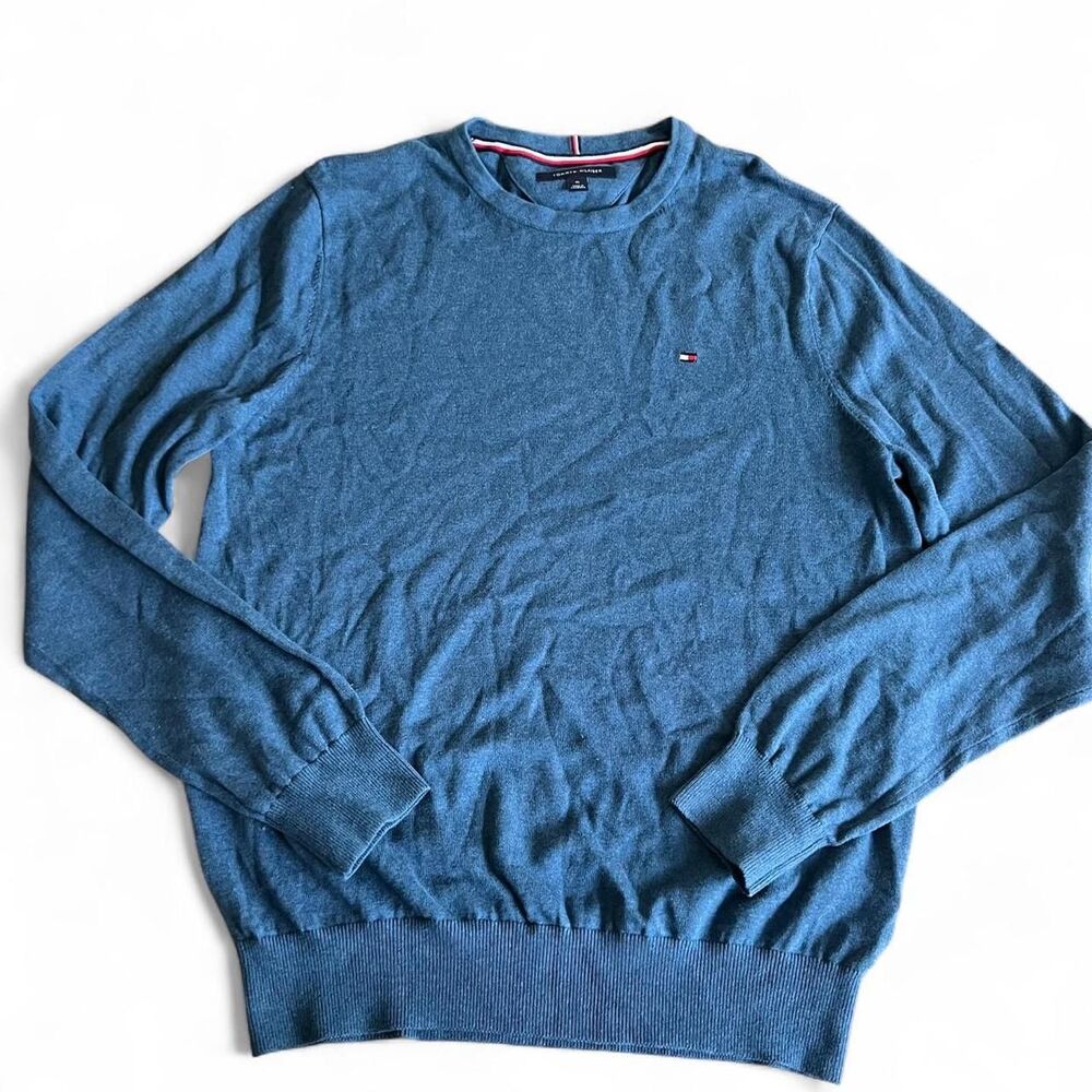 Tommy Hilfiger Men's Blue Crewneck Sweater